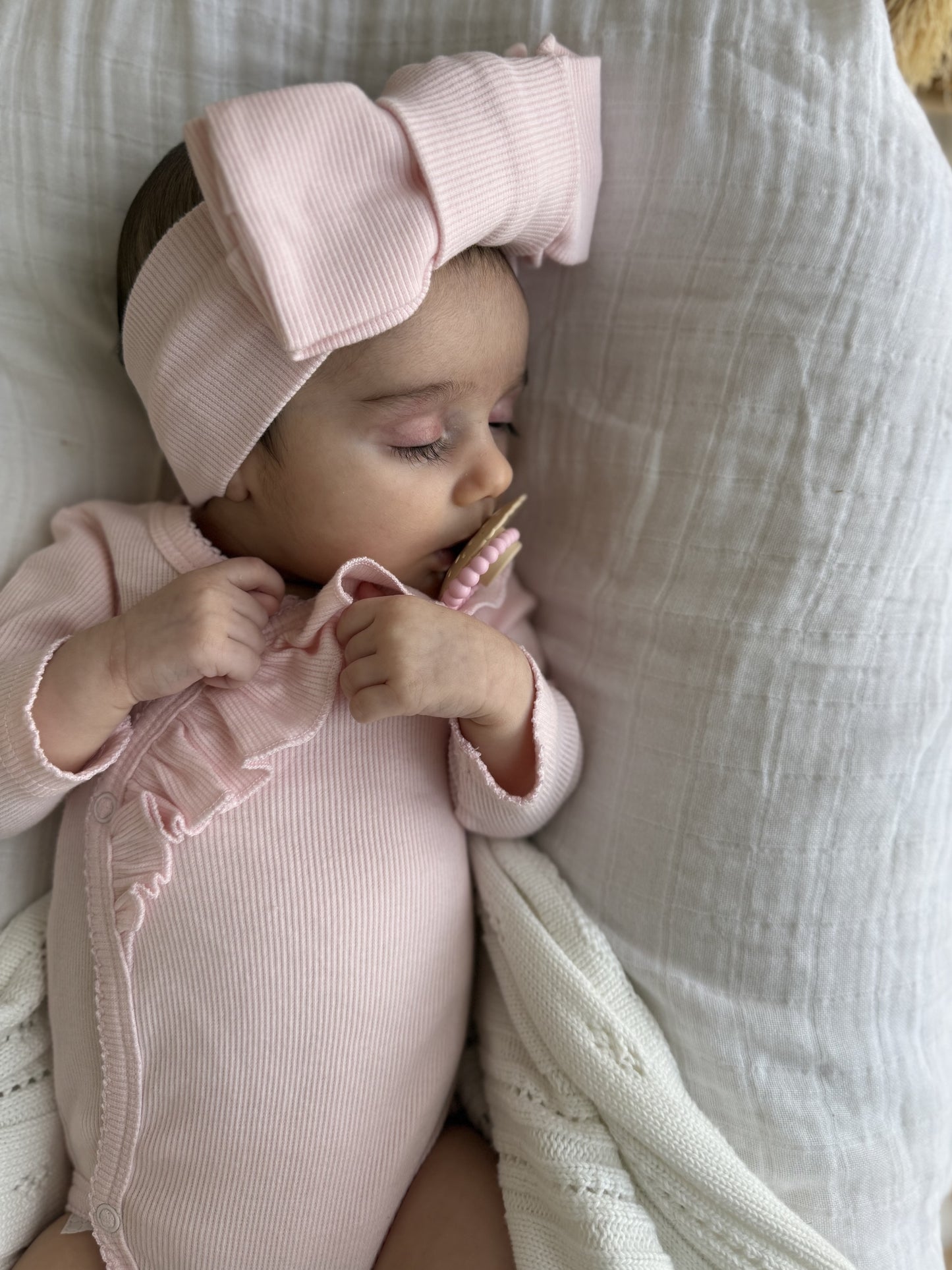 Organic Cotton Bodysuit - Blush