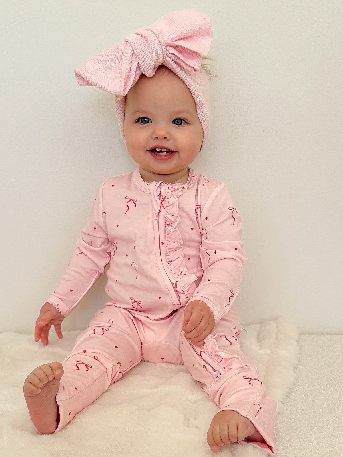Bamboo/Organic Cotton Growsuit - Candy Christmas