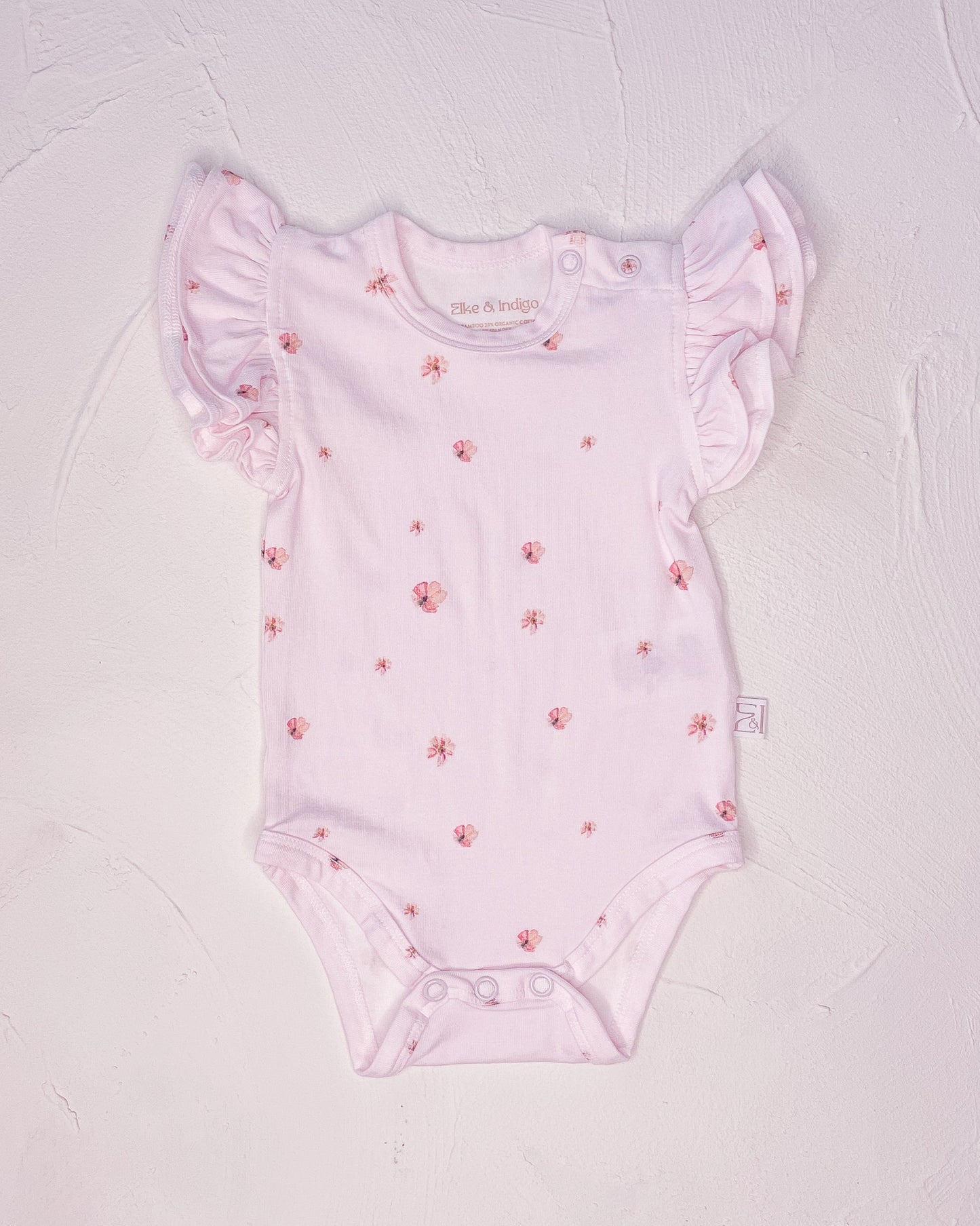 Bamboo/Organic Cotton Olivia Bodysuit - Blossom - Elke and Indigo