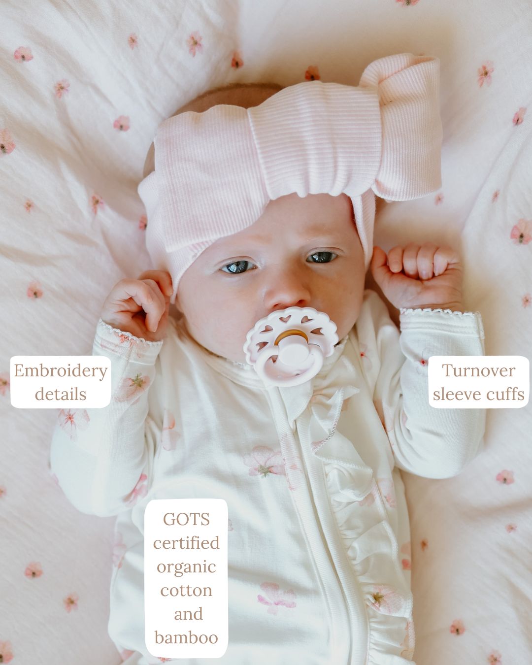 Bamboo/Organic Cotton Growsuit - Camelia Cottage