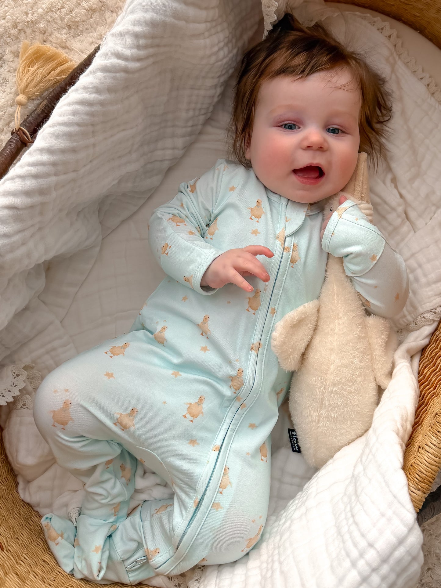 Bamboo/Organic Cotton Growsuit - Little Duck