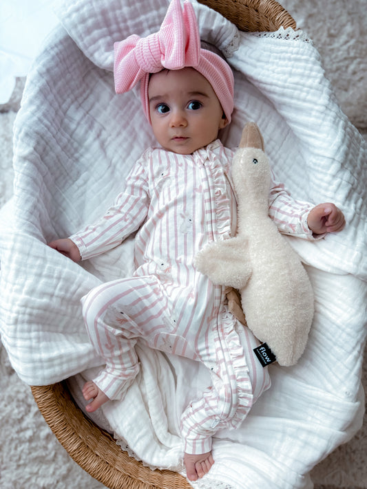 Bamboo/Organic Cotton Growsuit - Bunny Love