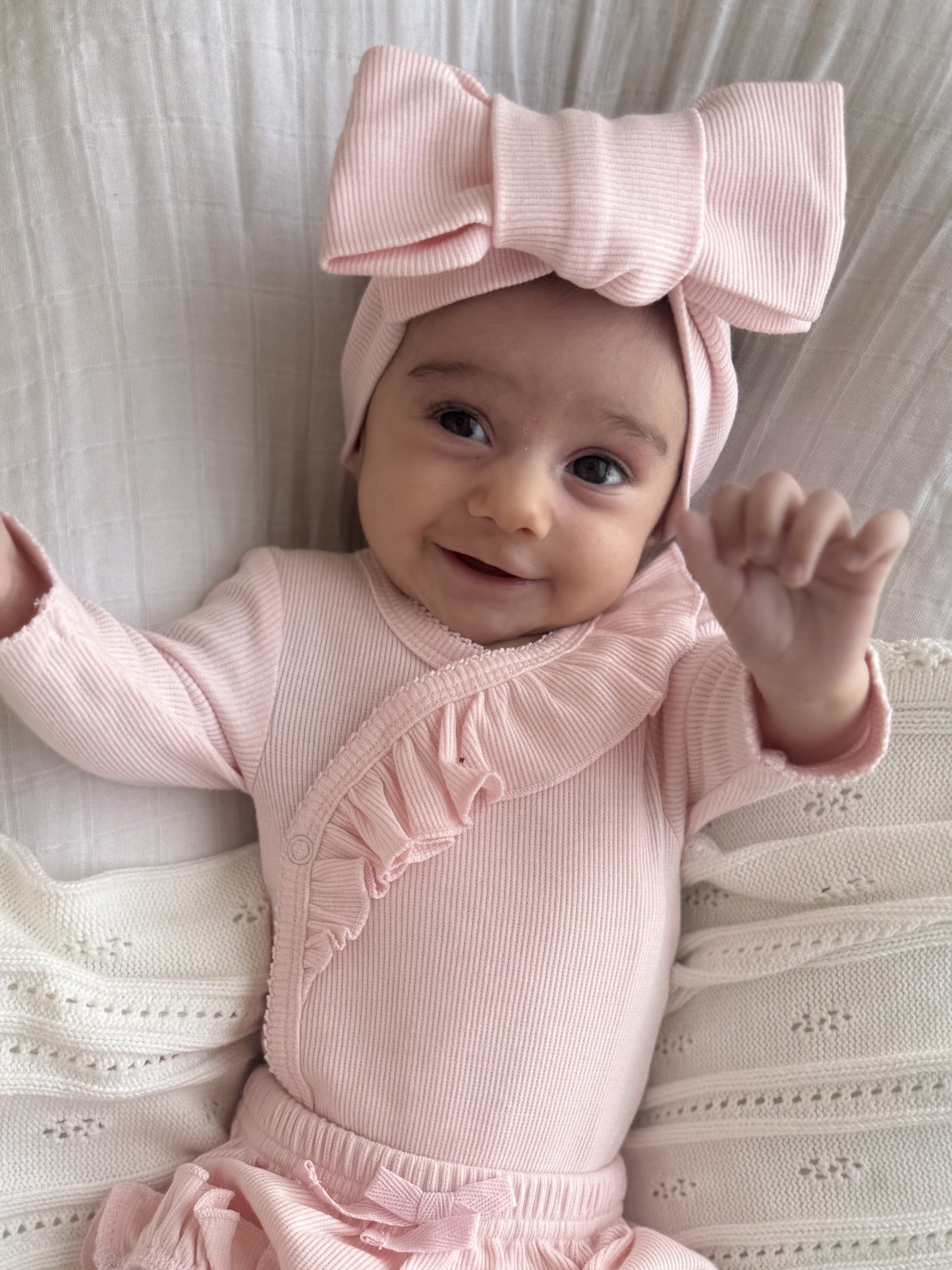 Organic Cotton Bodysuit - Blush