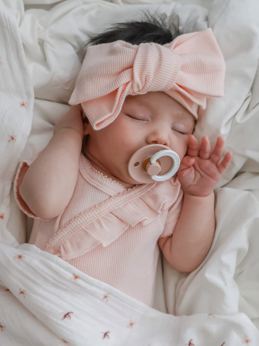 Organic Cotton Bodysuit - Peach