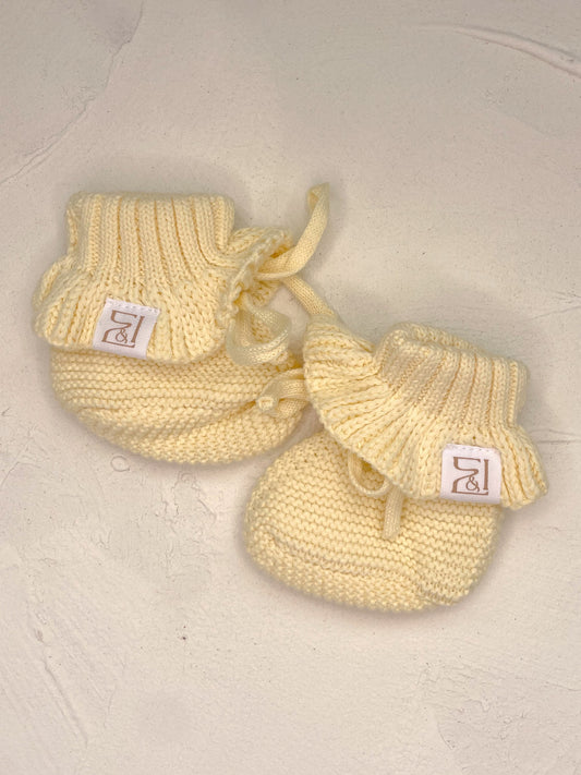 Cotton Baby Booties - Lemon