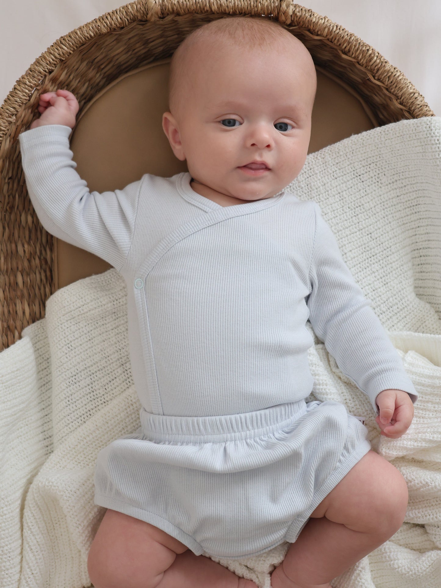Organic Cotton Bodysuit - Blue