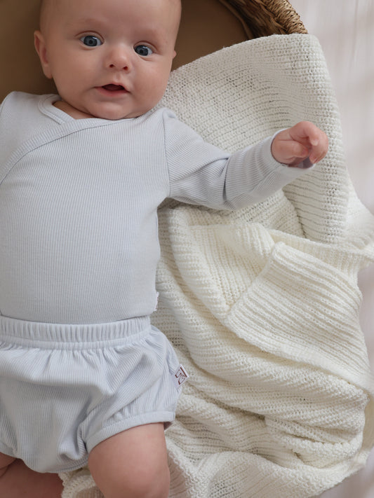 Organic Cotton Bodysuit - Blue