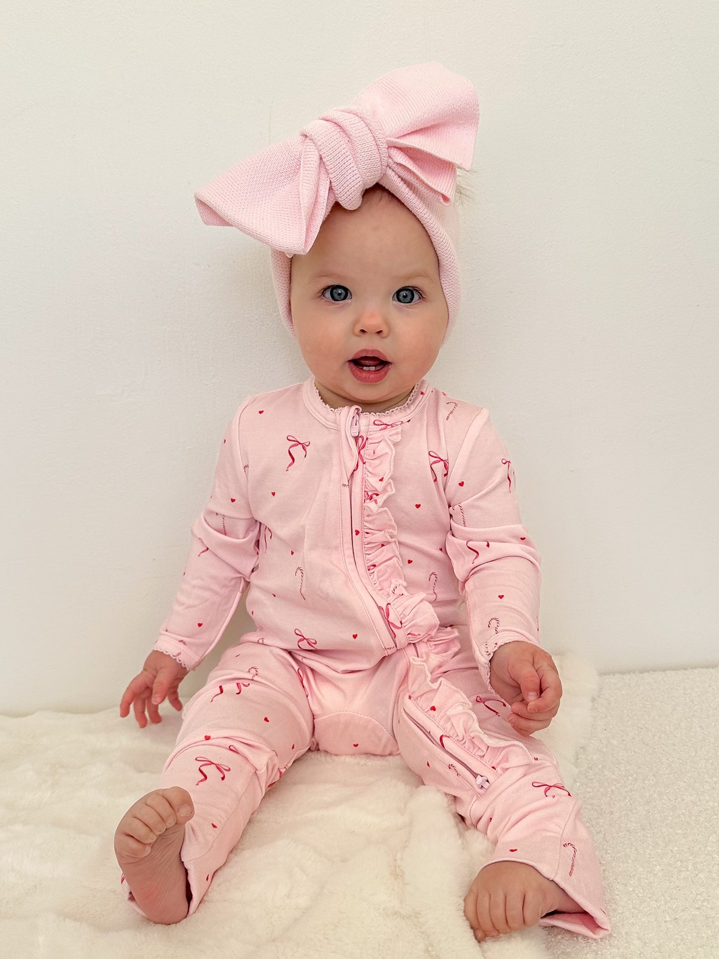 Bamboo/Organic Cotton Growsuit - Candy Christmas