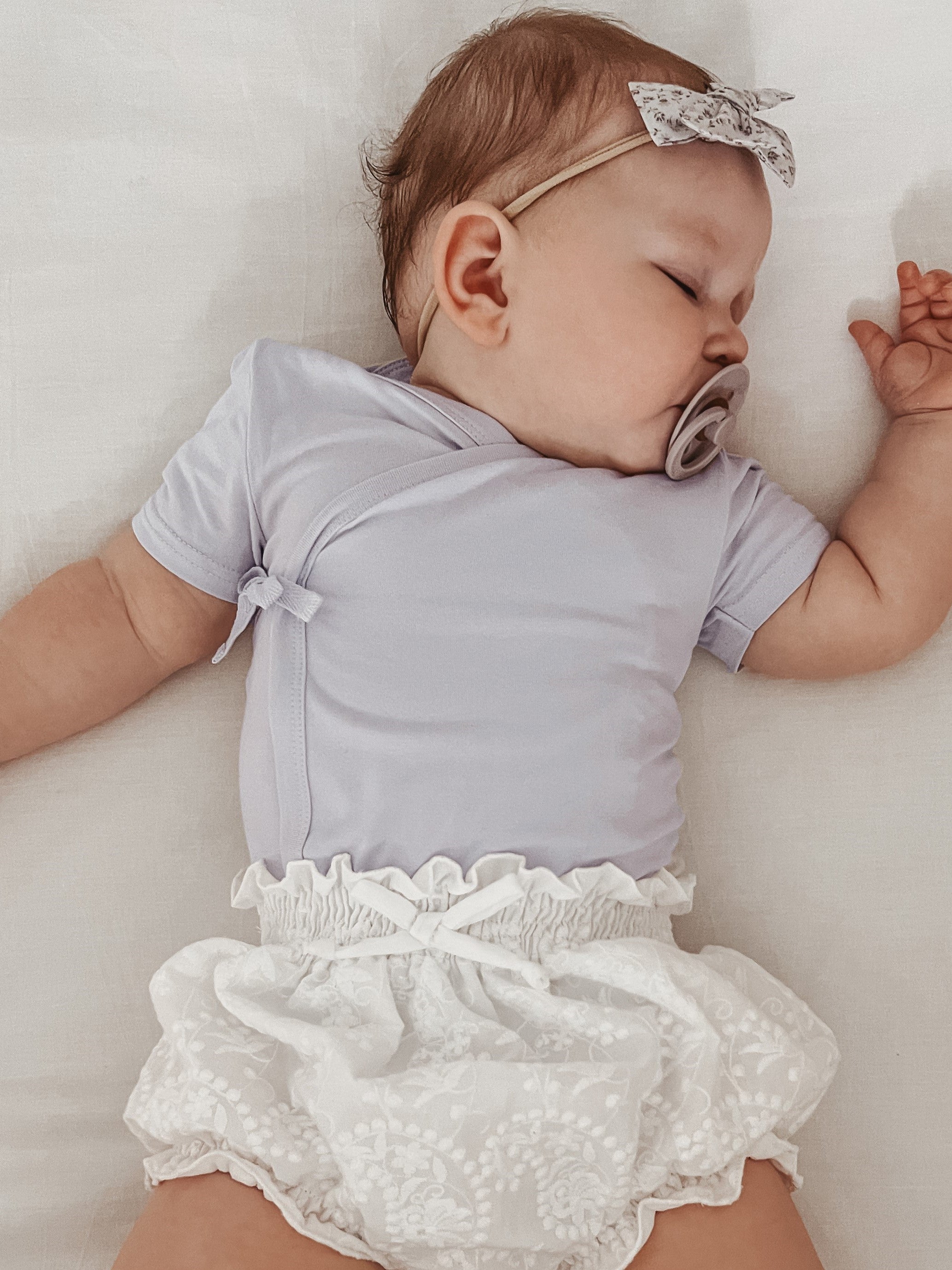 Bamboo/Organic Cotton Willow Bodysuit - Soft Lilac – Elke