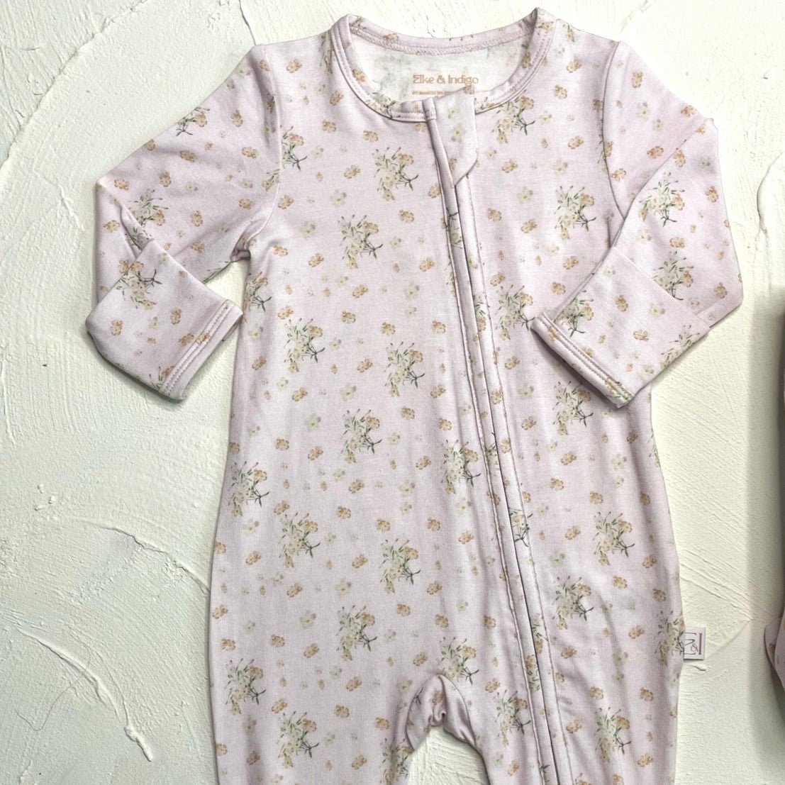 Bamboo/Organic Cotton Florence Onesie - Lilac Bouquet – Elke and Indigo
