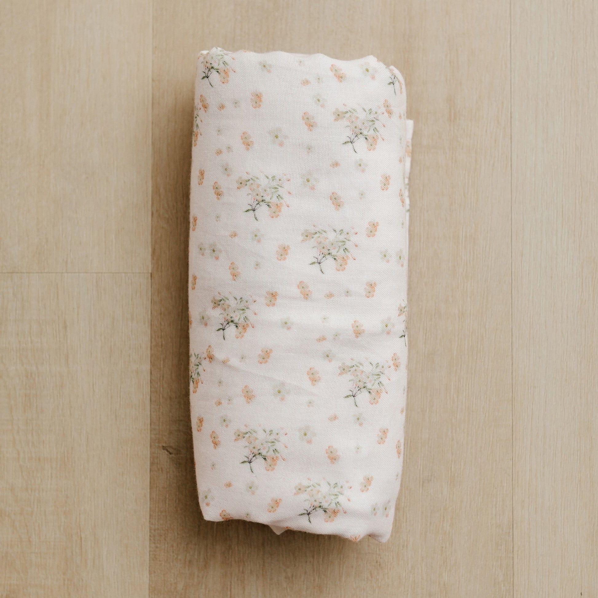 Organic Cotton Muslin Wrap - Lilac Bouquet - Elke and Indigo